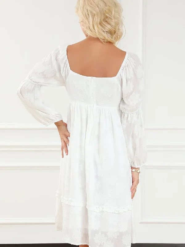 Chic White Mini Dress Comfortable Shift Mini Dress