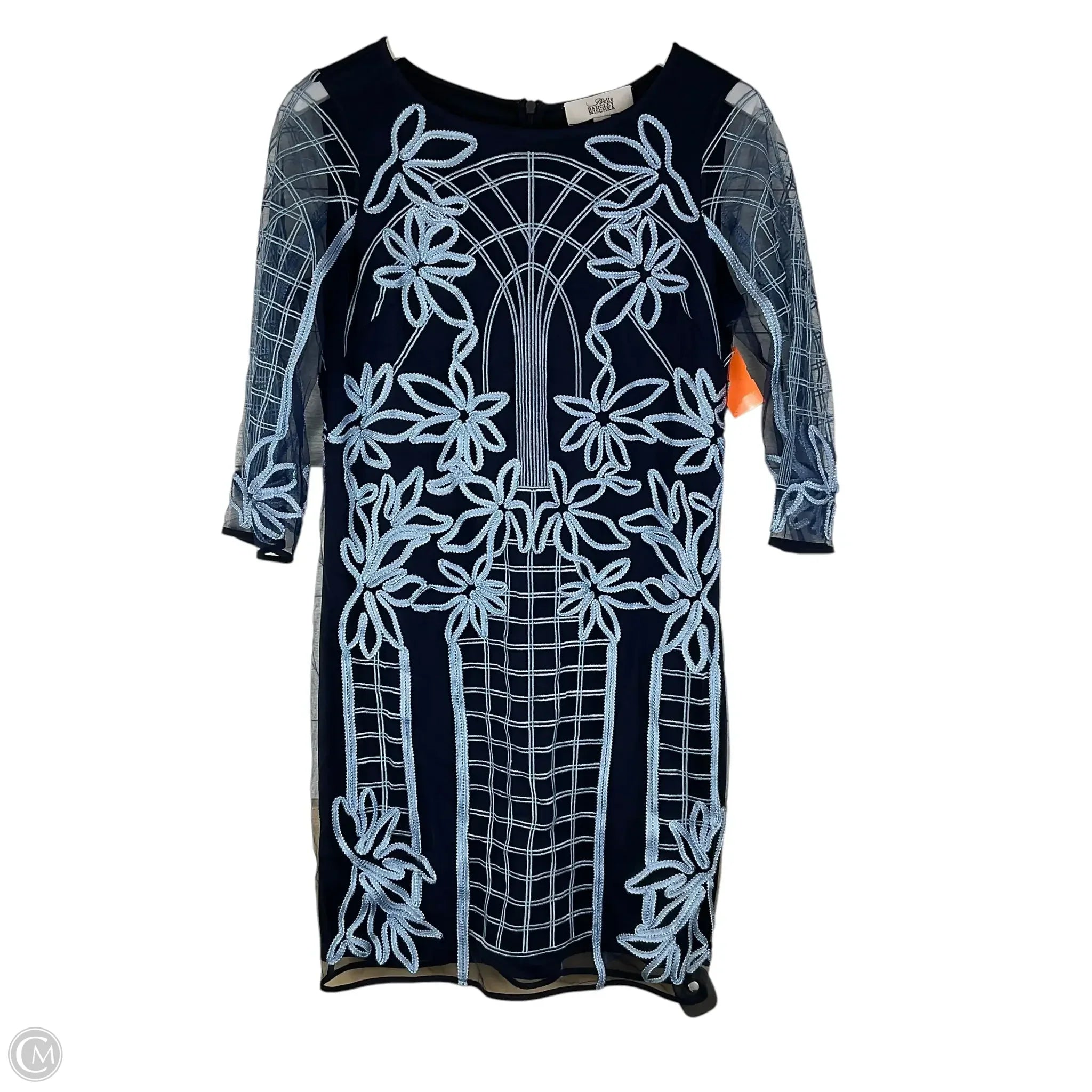 Dress Casual Short By Badgley Mischka In Blue, Size: 6 Tunics Chic fashionable