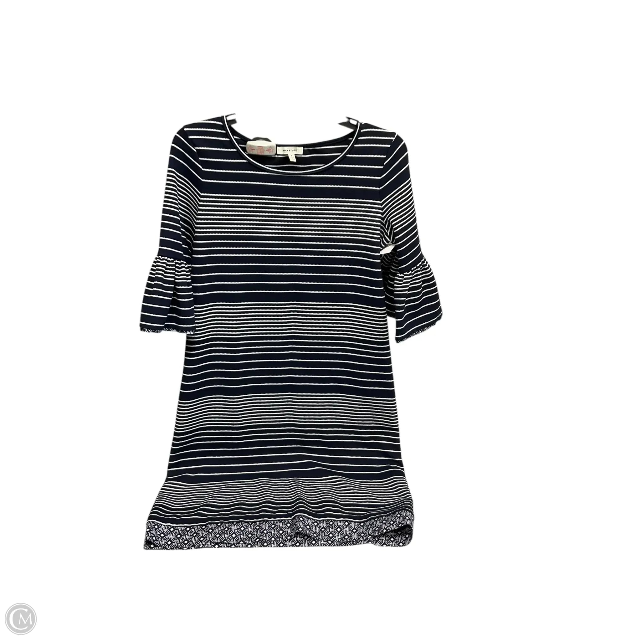 Dress Casual Midi By Max Studio In Blue & White, Size: S Tunics Spring floral