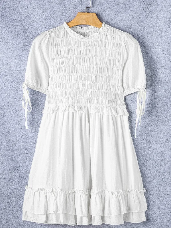 Tiered Ruffle Mini Dress Fashionable Boho-Chic Mini Dress