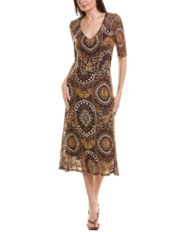 Johnny Was Loving Is Easy Mesh Midi Dress Tunics Trendy modern