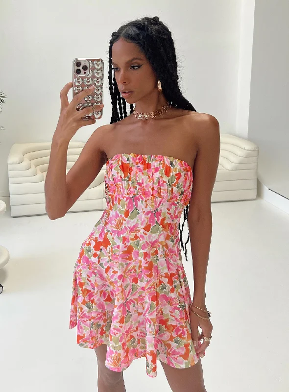 Largo Strapless Mini Dress Multi Tunics Sophisticated sleek