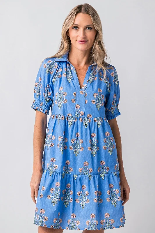 THML Grace Printed Tiered Dress Tunics Polka dots