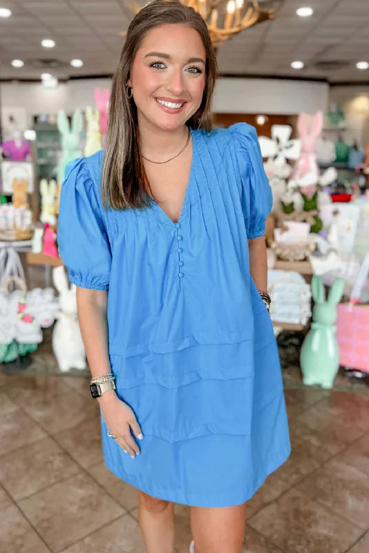 Chic Mini Dress Fashionable Pleated Mini Dress