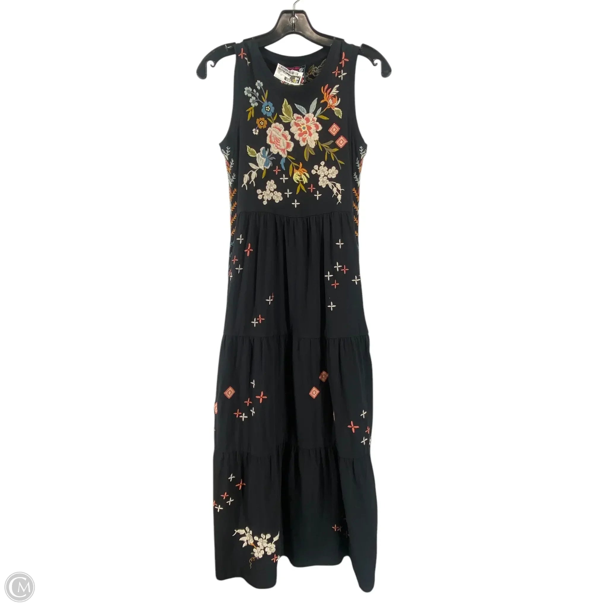 Dress Casual Maxi By Johnny Was In Black, Size: Xxs Tunics Practical easy-care