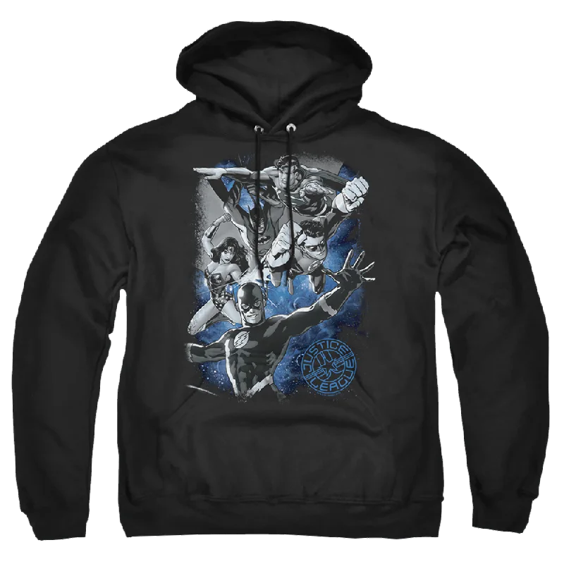 Justice League Galactic Attack Nebula Pullover Hoodie Angora Wool Cozy