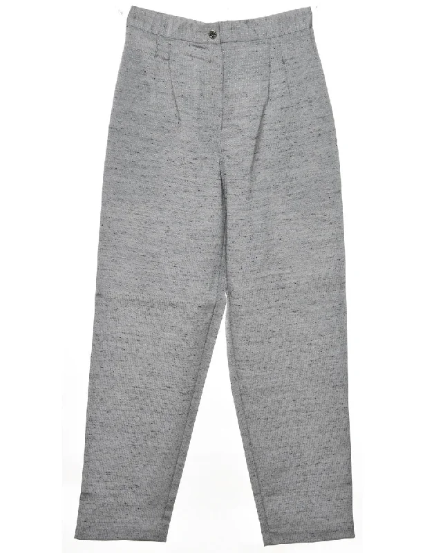 Grey Tapered Trousers - W26 L30 Trousers Winter Warm