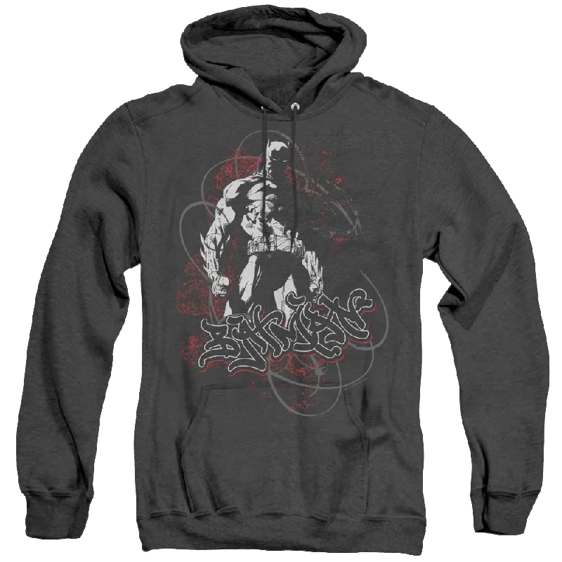 Dc Batman Urban Gotham - Heather Pullover Hoodie Wide Sleeve Pullover