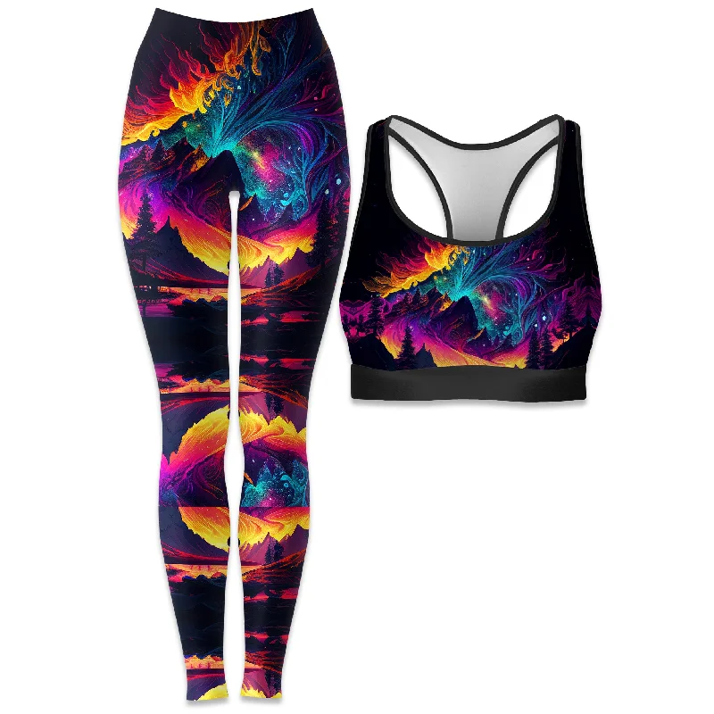 Tundra Rave Bra and Leggings Combo Cozy Mid-Rise Workout Leggings