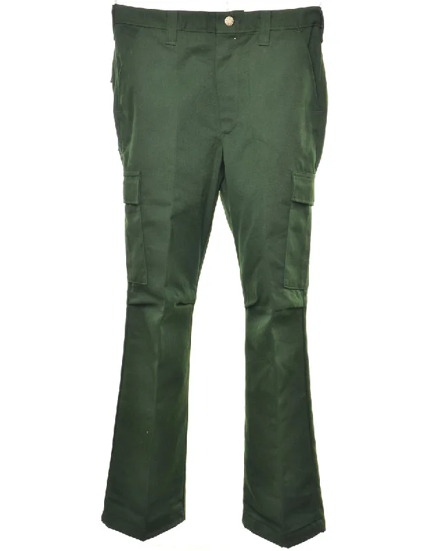 Dark Green Slim Leg Trousers - W30 L28 Trousers Leisure Comfortable