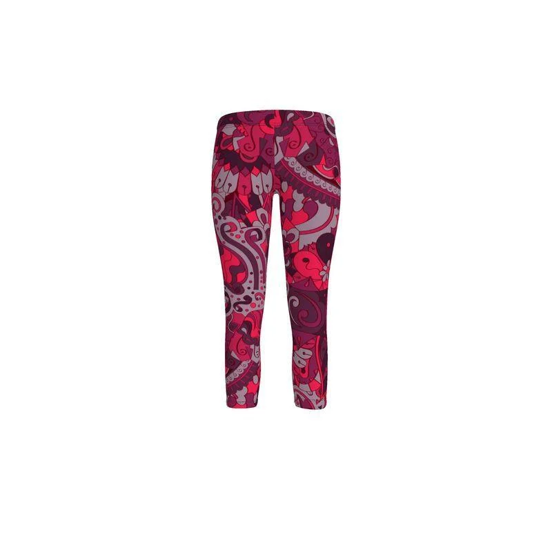 Pena LYCRA® Capri Mid-Rise Leggings Trendy Sports Performance Leggings