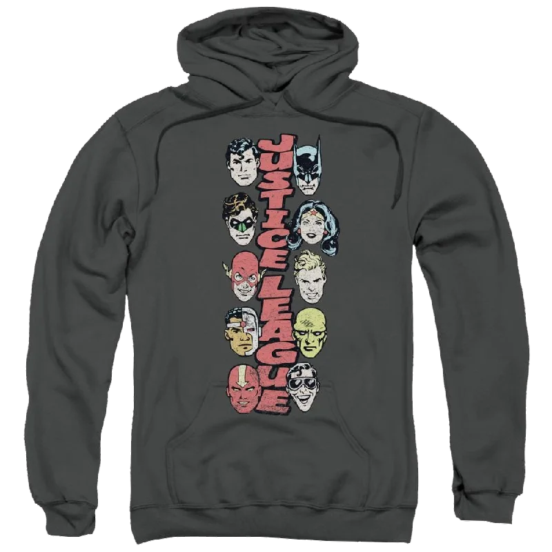 DC Comics Stacked Justice - Pullover Hoodie Boyleg Sleeve Pullover