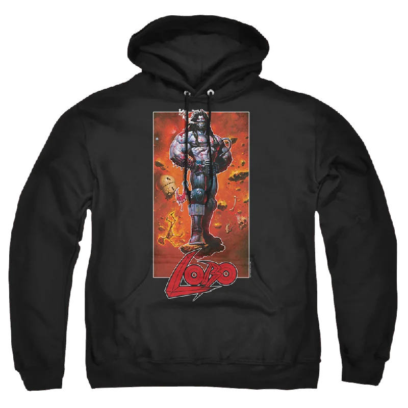 Justice League Lobo Pose Pullover Hoodie Slim Sleeve Pullover