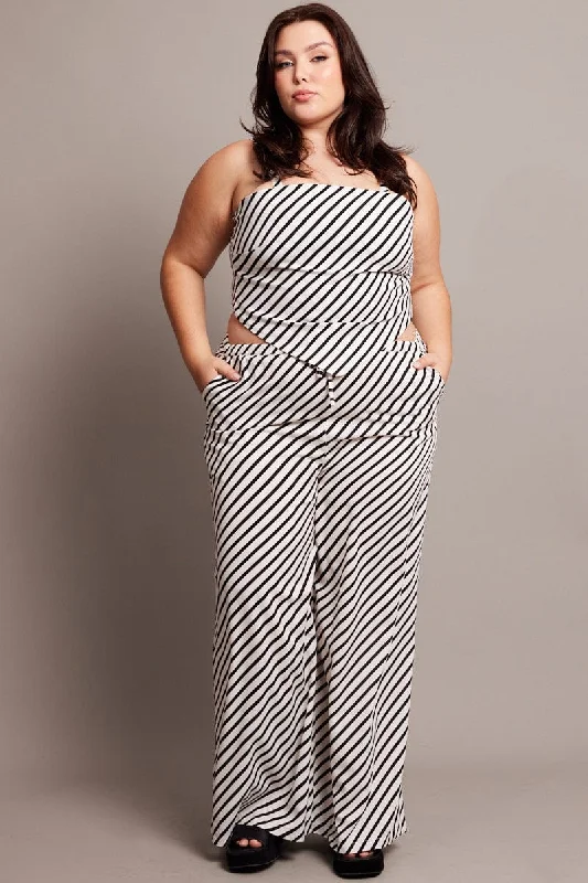 White Stripe Stripe Scarf Cami Crop Top Satin Fabric Silk Fabric Chiffon Fabric