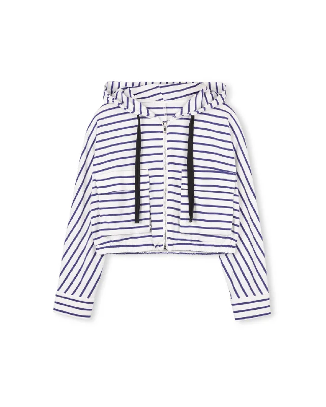 Tweed Stripe Dolman Hoodie Hoodie with Magnetic Closure Innovative Modern