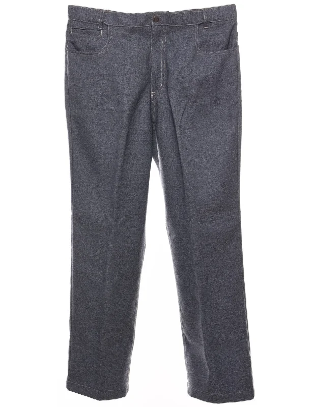 Medium Wash Casual Denim Trousers - W34 L28 Trousers Winter Warm