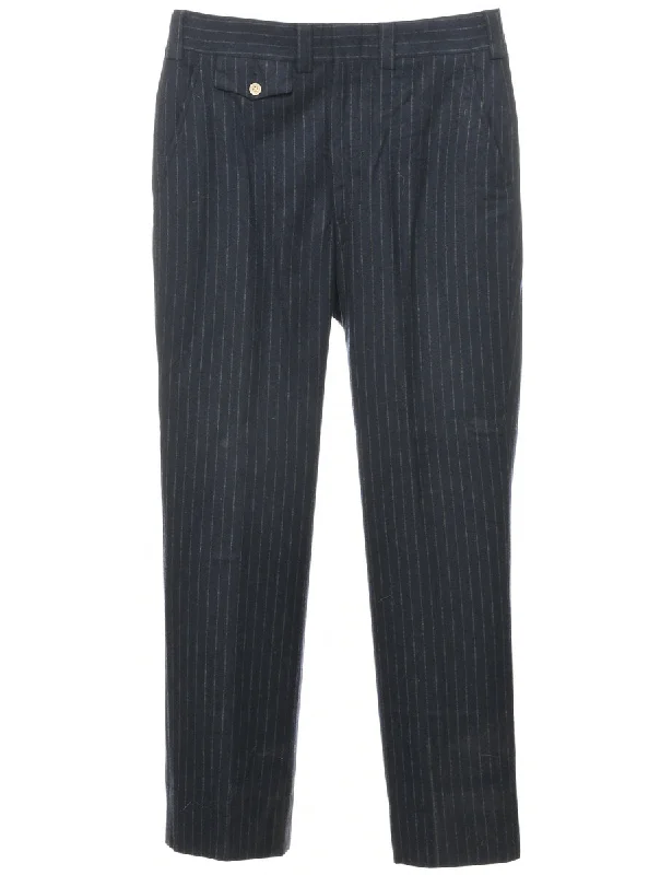 Striped Pattern Trousers - W34 L32 Trousers chic elegant