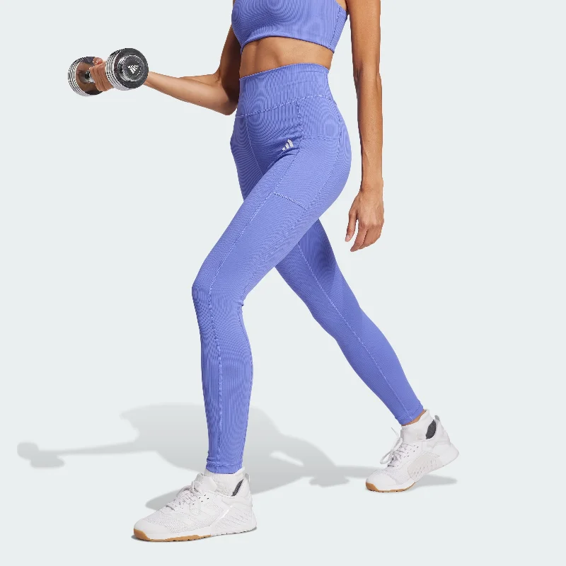 Women's adidas Optime Rib 7/8 Leggings Comfortable Plus Size Leggings