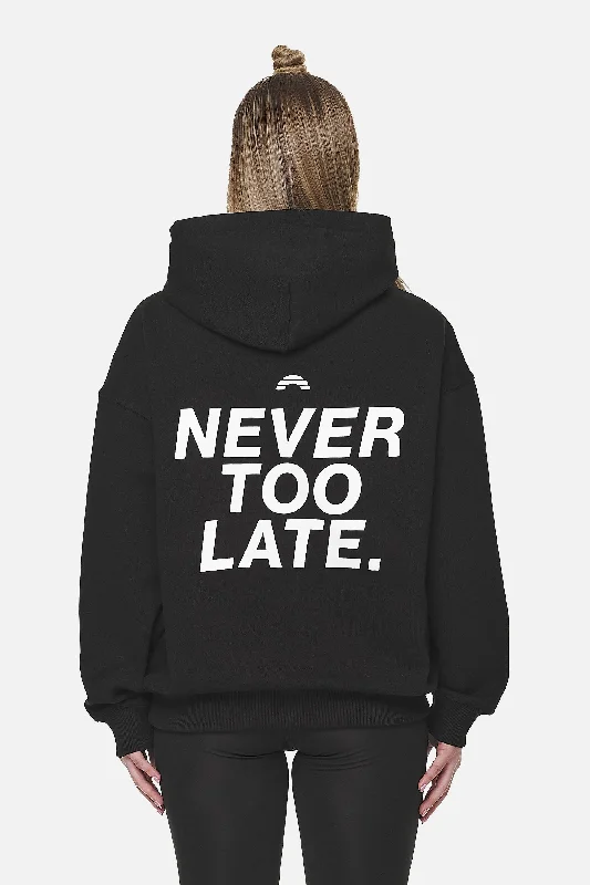 Airville Oversized Hoodie Black Hoodie with Mesh Breathable Sporty