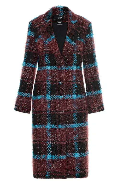 CHECKED WOOL AND MOHAIR-BLEND COAT Welt Pockets Slit Pockets Flap Pockets