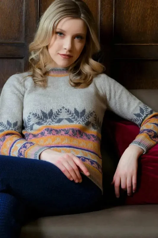 Gloria Woman Pullover, Merino, Qiviuk & Silk Square Neck Pullover