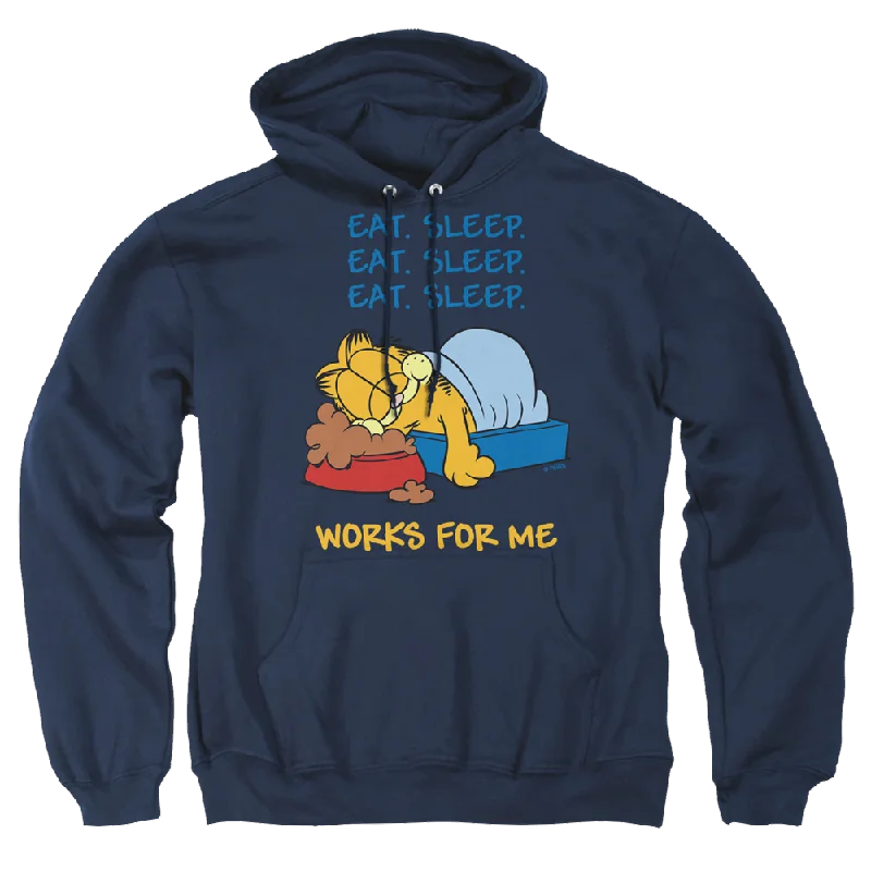 Garfield Works For Me - Pullover Hoodie Surplice Neck Pullover