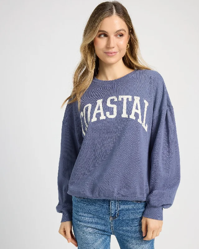 Coast Sunday Sweatshirt Hoodie with Tie-Dye Psychedelic Retro