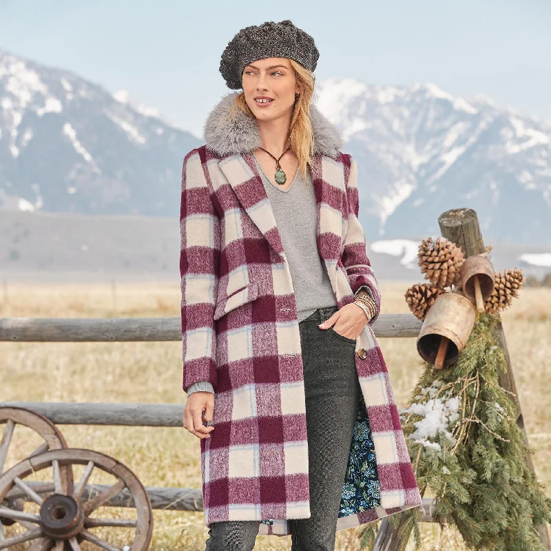 Plaid Palette Coat Nylon Polyester Spandex