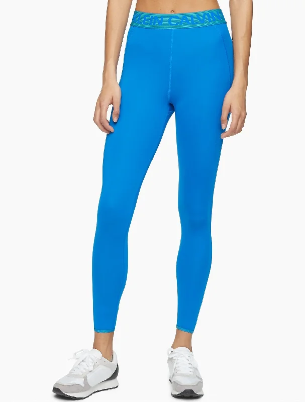 Calvin Klein Performance Striped Logo Mesh 7/8 Leggings - Women Comfortable Slip-On Compression Leggings Calvin Klein Performance Striped Logo Mesh 7/8 Leggings - Women Comfortable Slip-On Compression Leggings