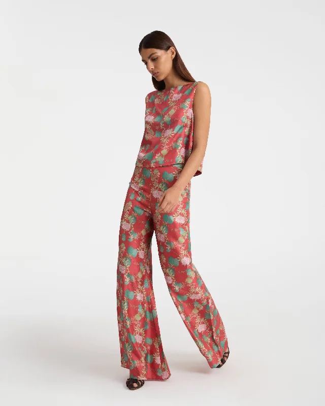 Blair Trousers in Dragonfly Print Trousers Modern Contemporary