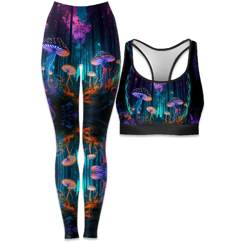 Natures Medicine Rave Bra and Leggings Combo Chic Velvet Soft Leggings