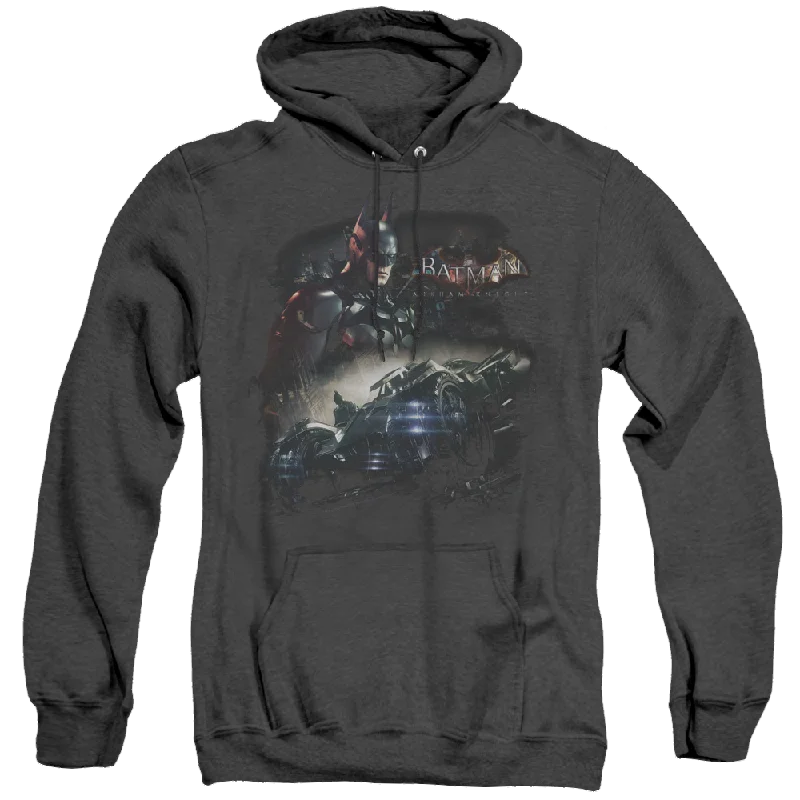 Batman Arkham Knight Knight Rider - Heather Pullover Hoodie Textured Knit Design
