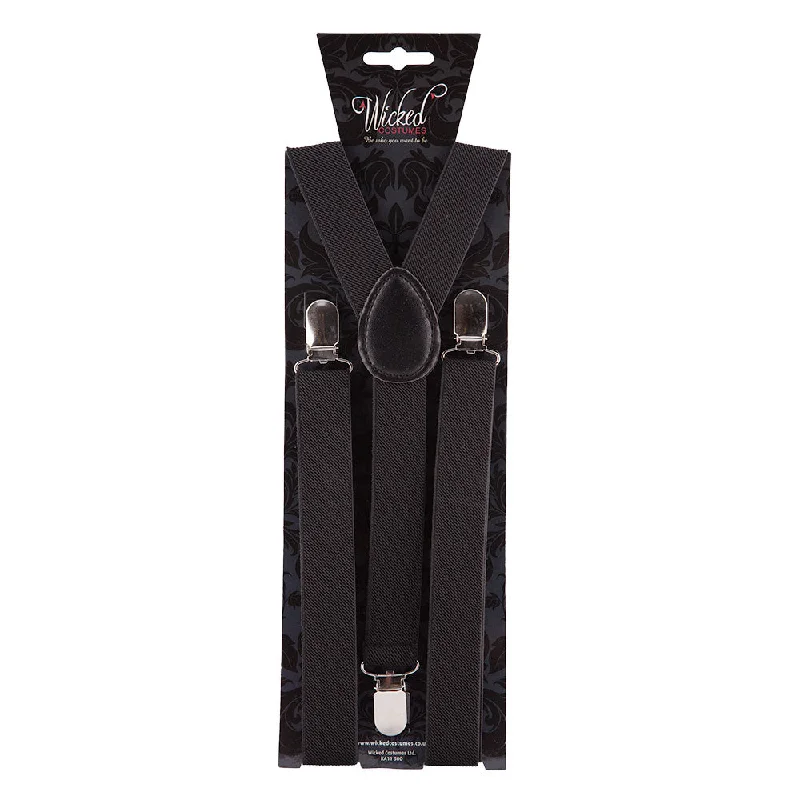 Black Trouser Braces Trousers fashionable chic