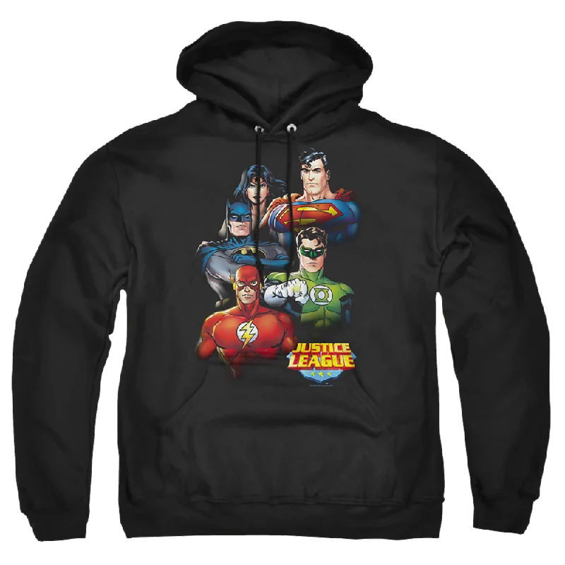 Justice League Group Portrait Pullover Hoodie Thick Cable Knit