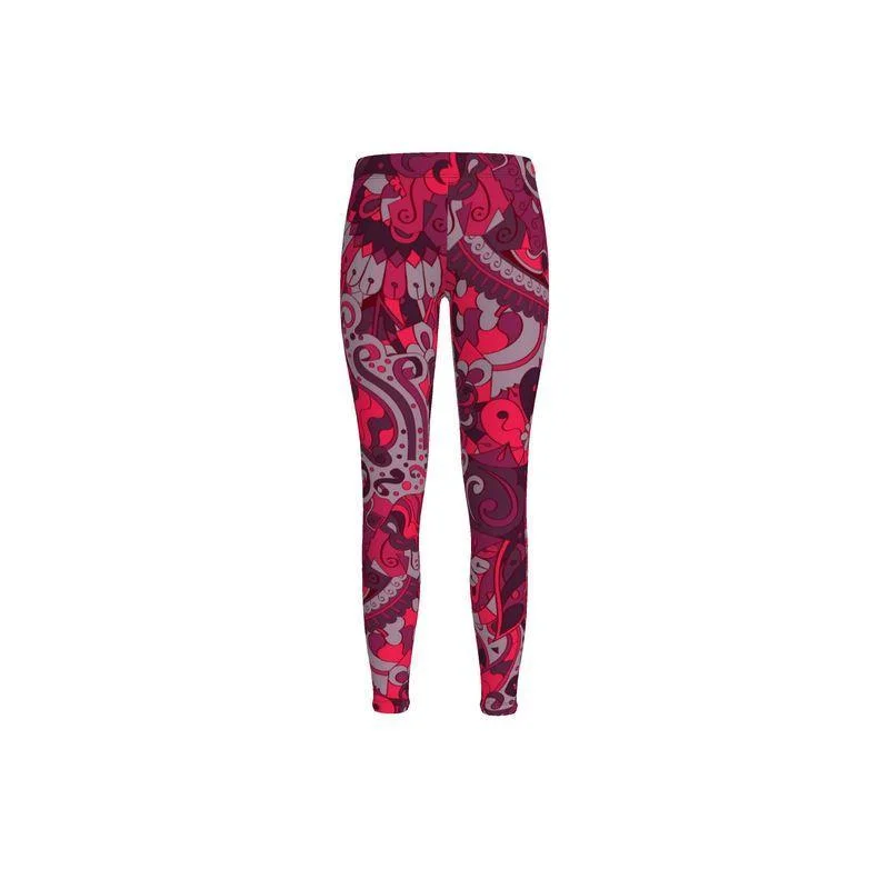 Pena LYCRA® Mid-Rise Leggings Fashionable Tummy Control Leggings