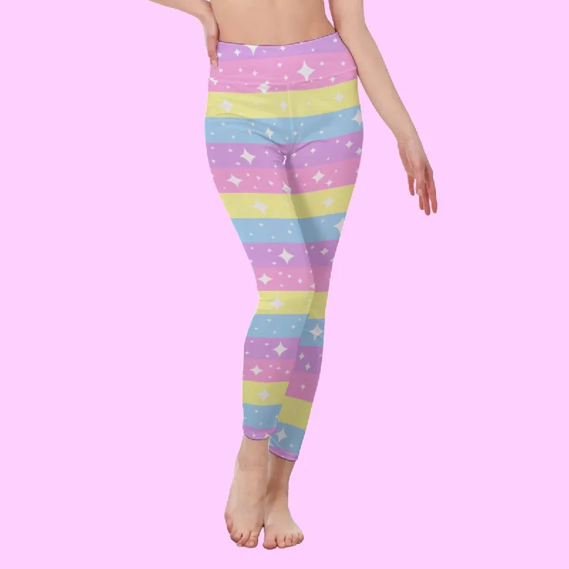 Rainbow Ribbon Women's Casual Leggings Trendy Seamless Fit Leggings