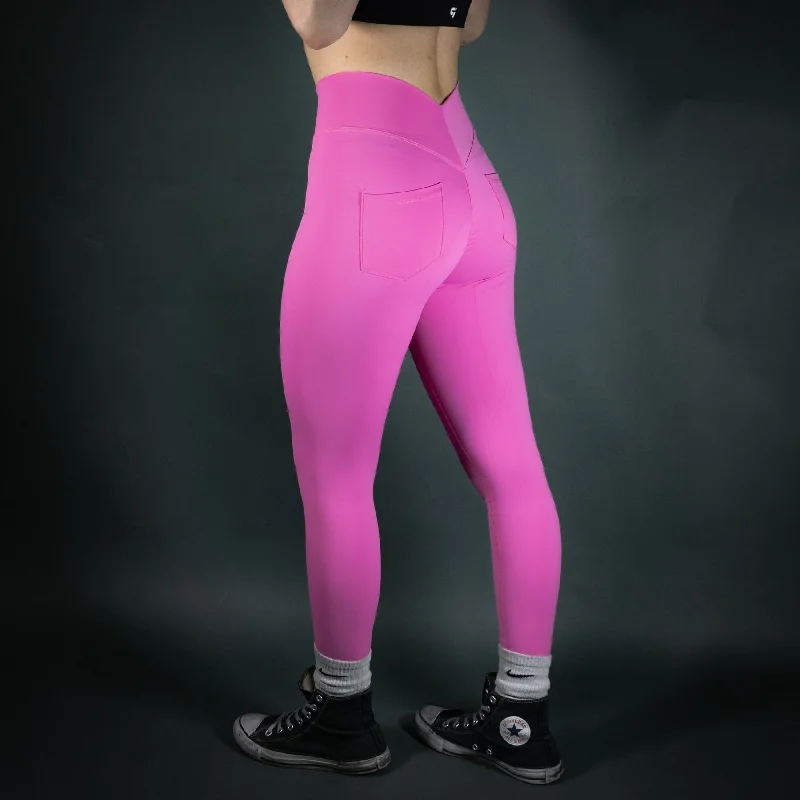 Reborn V - Waist Leggings | BubbleGum Comfortable Zip-Up Leggings