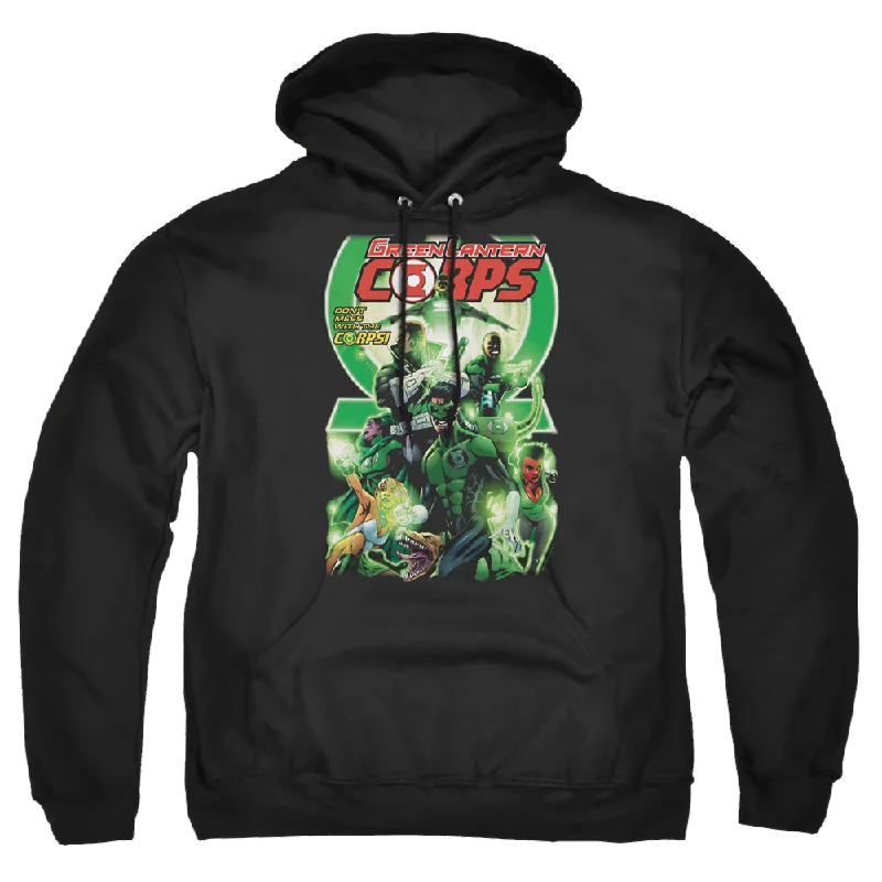 Green Lantern Gl Corps #25 Cover - Pullover Hoodie Shirred Sleeve Feminine