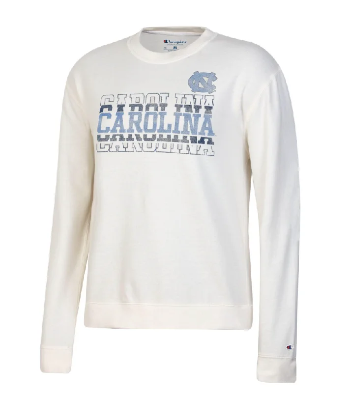 Carolina Lightweight Crewneck Sweatshirt - Cream Hoodie with Mock Neck Collared Structured Carolina Lightweight Crewneck Sweatshirt - Cream Hoodie with Mock Neck Collared Structured