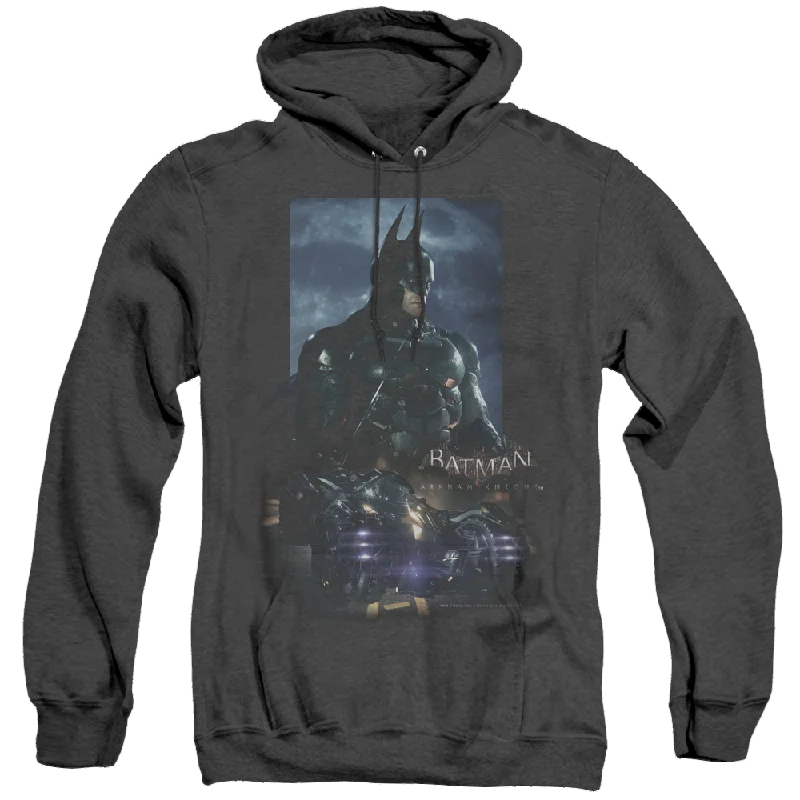 Batman Arkham Knight Batmobile - Heather Pullover Hoodie Crew Neck Wool