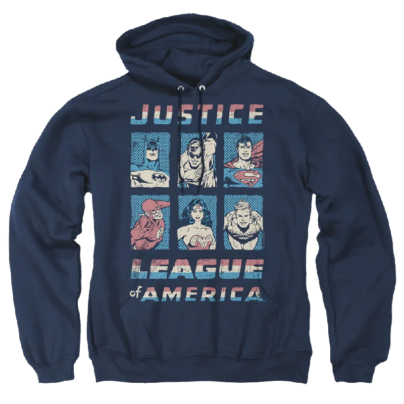 Justice League American League Pullover Hoodie Crew Neck Wool