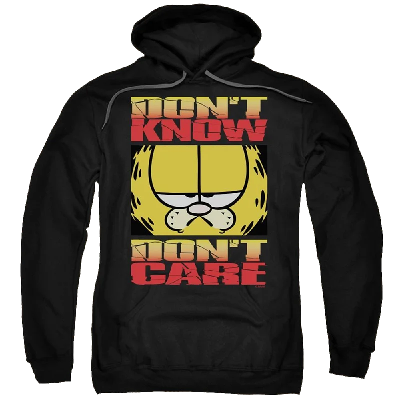 Garfield Don't Know Don't Care - Pullover Hoodie Open Neck Pullover