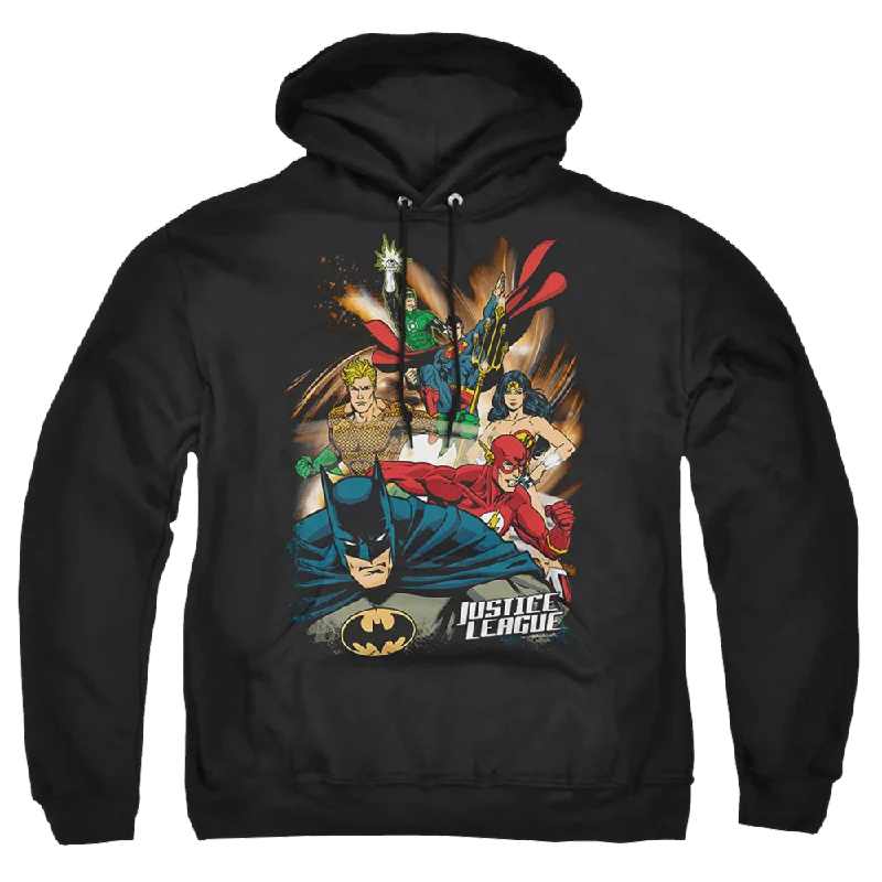Justice League Starburst Pullover Hoodie Lapel Neck Sweater