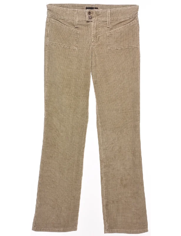 Light Brown Lei 1990s Corduroy Trousers - W30 L31 Trousers Polka Dot Cute