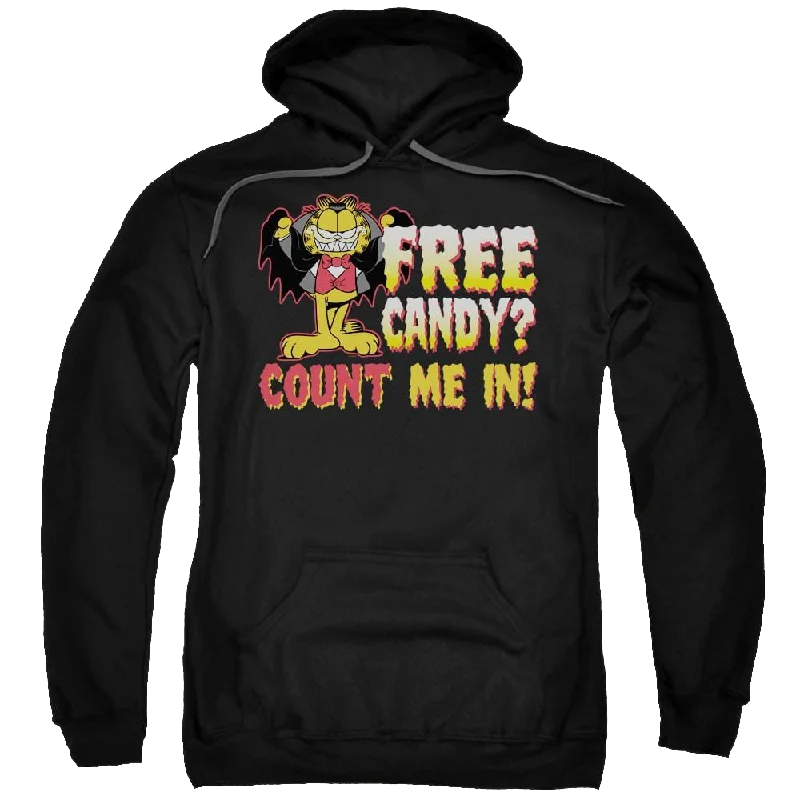 Garfield Count Me In - Pullover Hoodie Plunging Neck Pullover