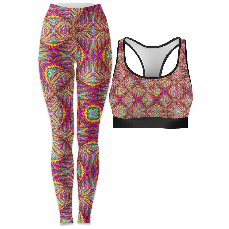All The Faves Rave Bra and Leggings Combo Cozy Mid-Rise Workout Leggings