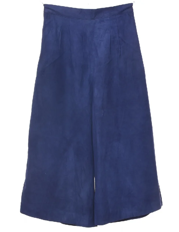 Flared Leg Trousers - W26 L18 Trousers Silk Elegant