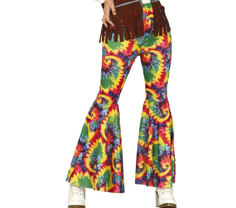 Hippie Tie-dye Flared Trousers Trousers Top Rated
