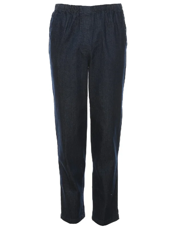 Dark Wash Denim Trousers - W30 L30 Trousers sophisticated sleek