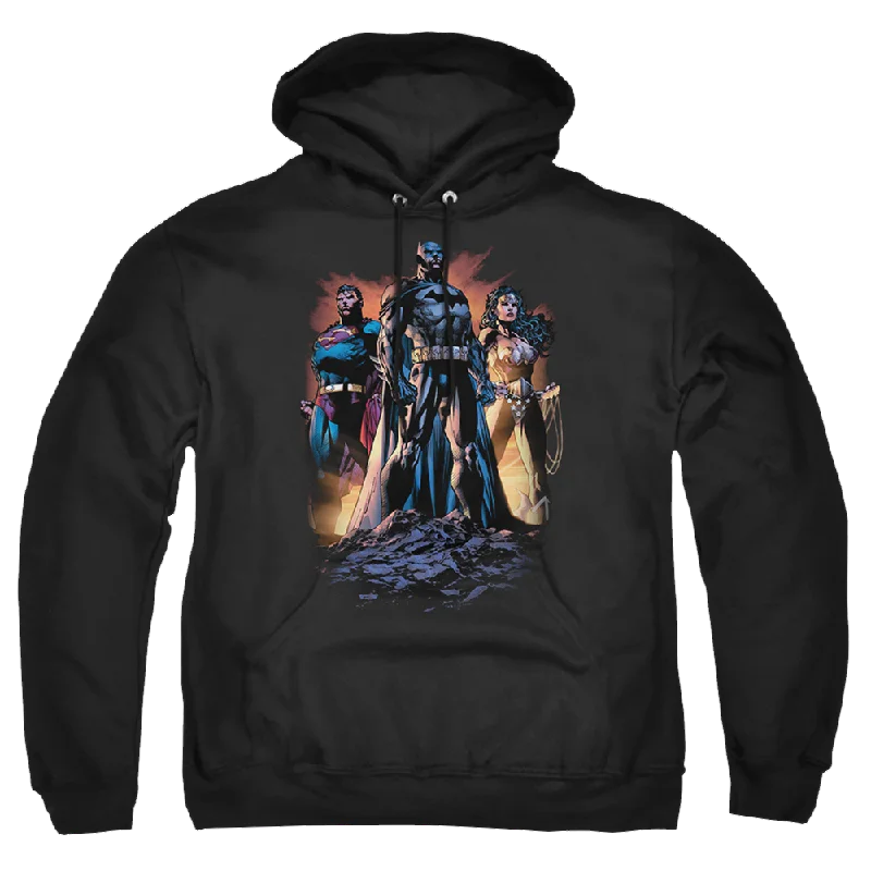 Justice League Take A Stand Pullover Hoodie Asymmetrical Neck Pullover